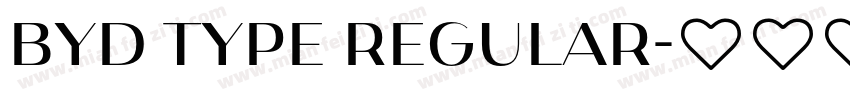 BYD TYPE REGULAR字体转换